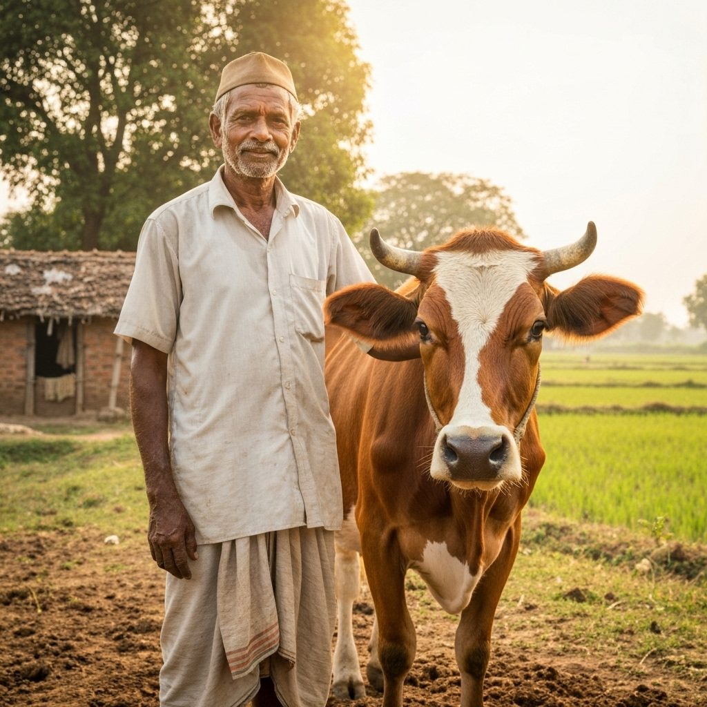 Ramesh with his dairy support