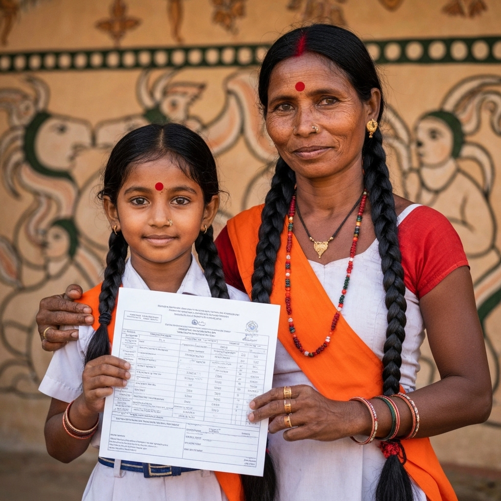 Saroja with her daughter