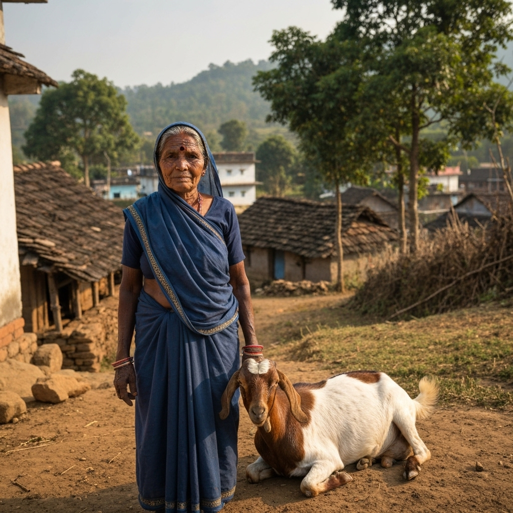 Lakshmi with her support